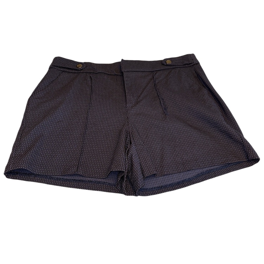 Maurices shorts button/zip close high rise diamond print pleated Size X-Large